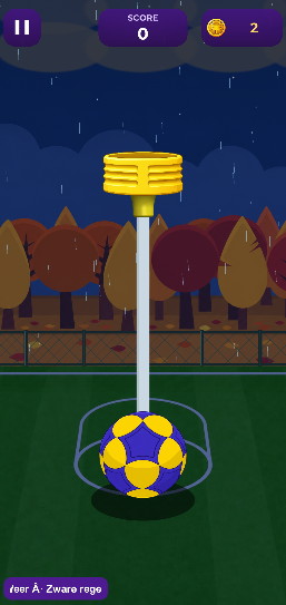 Korfbal Shoot! tijdens een regenachtige nacht